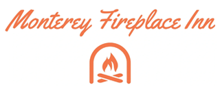 A orange and white logo for surrey fireplaces